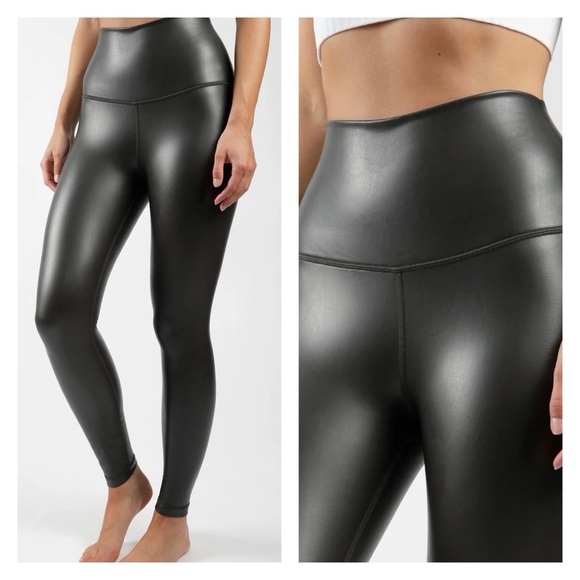 90 Degree by Reflex faux leather leggings - Picture 1 of 8